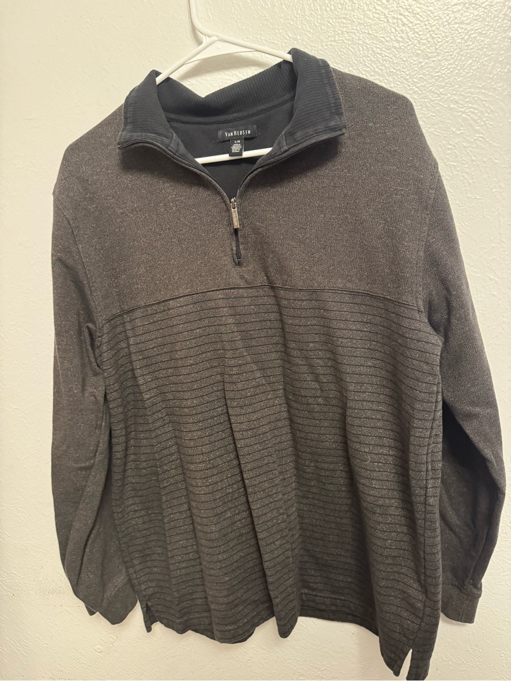 Van Heusen Men's Dark Charcoal Half-Zip Sweater